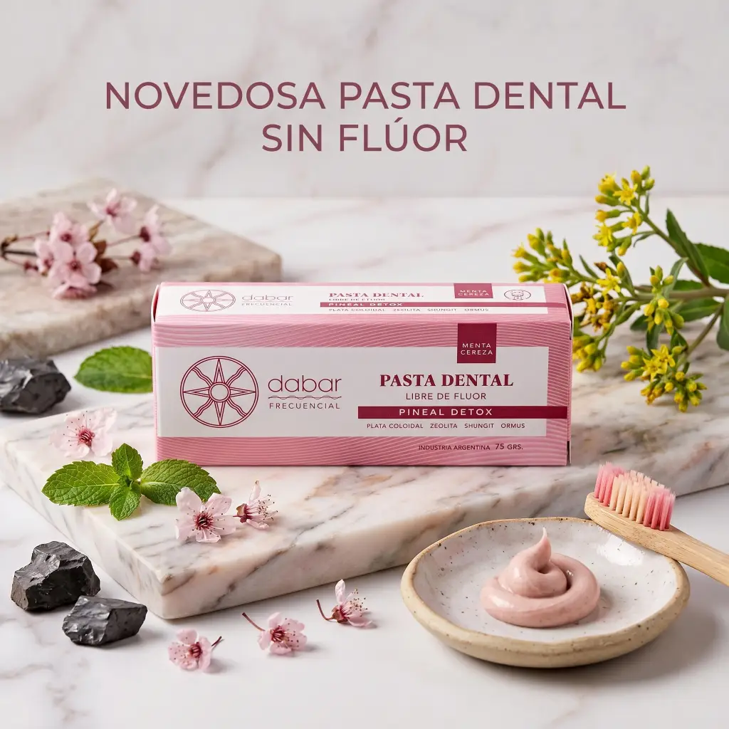 Novedosa pasta dental única en el mundo libre de flúor de menta dulce y menta cereza de 75 gramos
