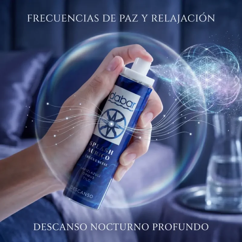 Aplicación del Splash Áurico Frecuencial de Descanso para dormir mejor y en paz
