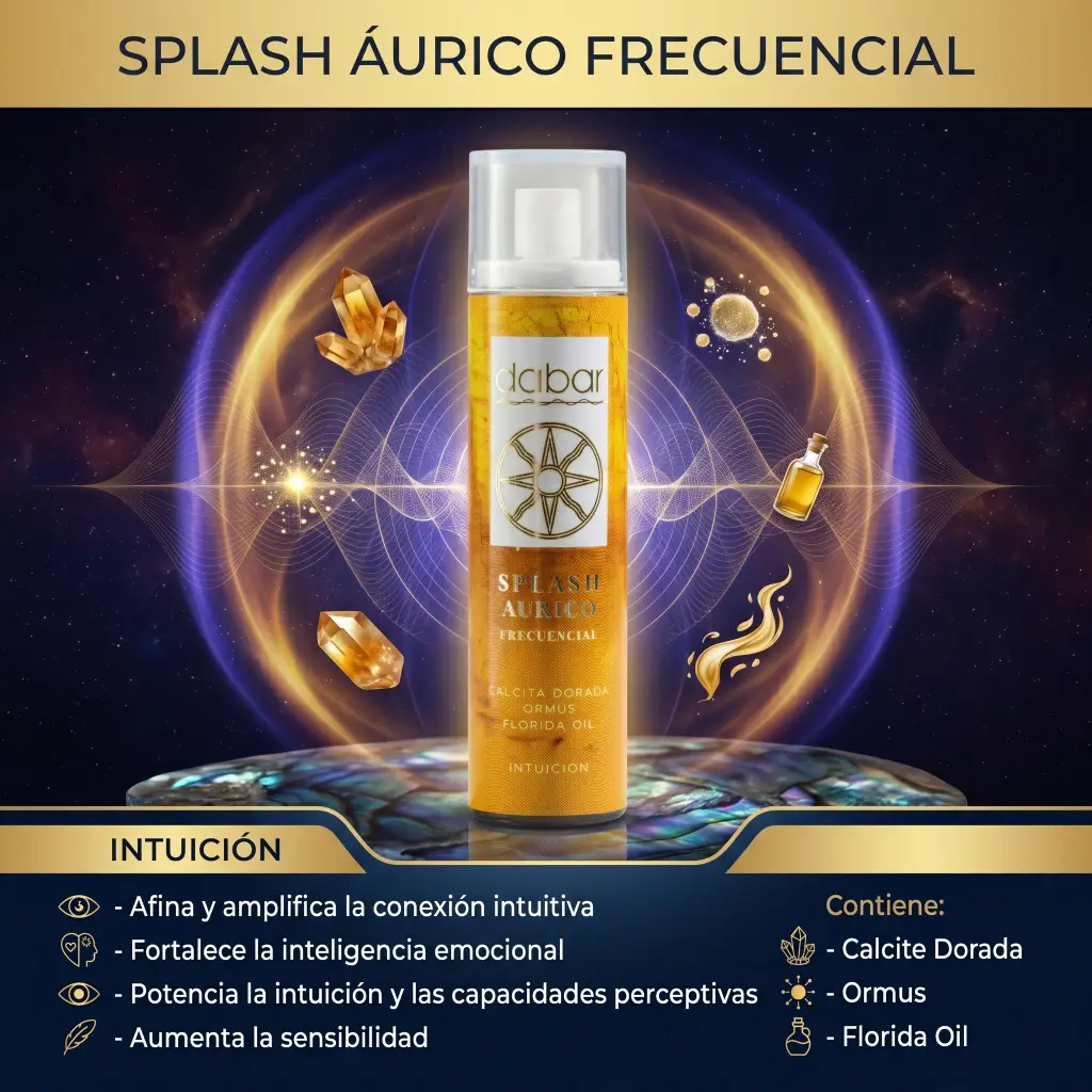 Infografía del Splash Áurico de Intuición de 100ml
