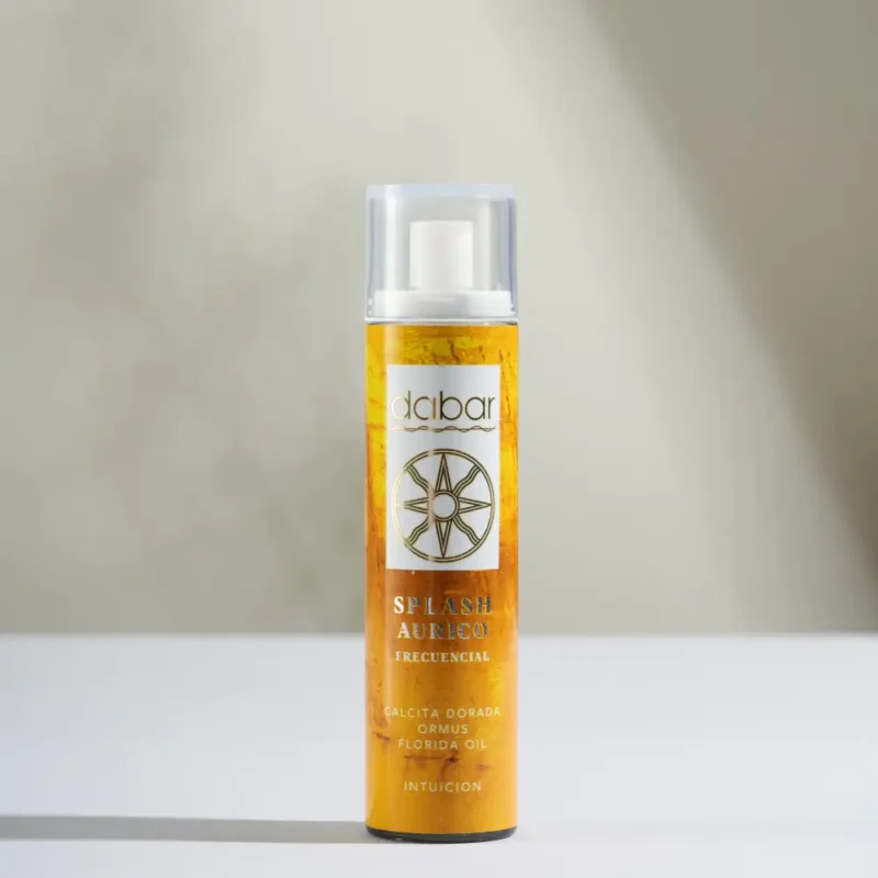Splash áurico para la intuición de 100 ml con calcita dorada, ormus y florida oil